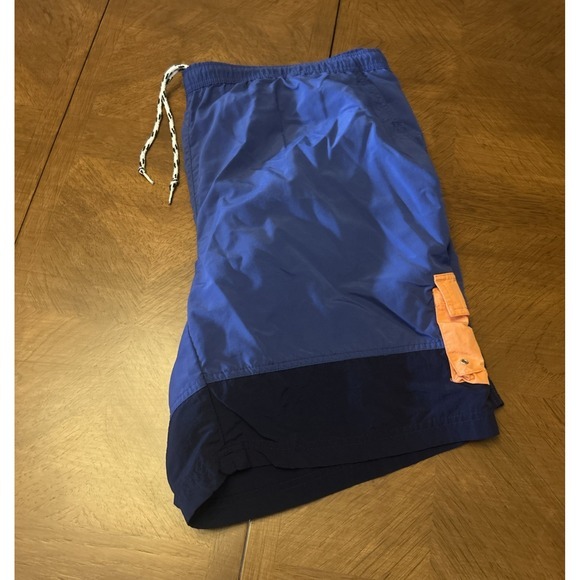 VTG Eddie Bauer EBTEK Men's L Blue Orange Shorts Swimming Trunks CA00665 WPL9647 - Picture 12 of 13